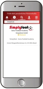 Screenshot SportSnow-App, Schritt 2