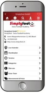 Screenshot SportSnow-App, Schritt 4